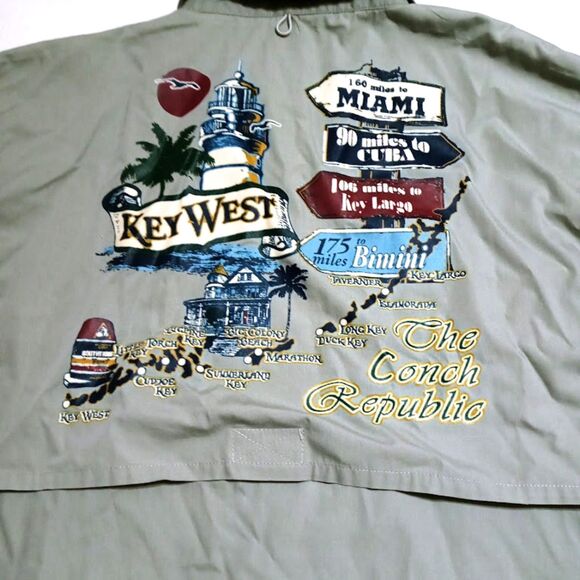 Tiger Hill Green Conch Republic Shirt L Short Sleeve Graphic - Picture 1 of 7